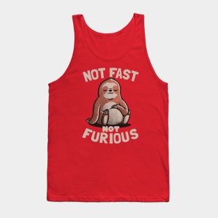 Not Fast Not Furious Lazy Cute Sloth Gift Tank Top